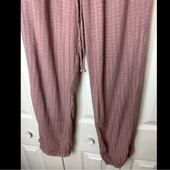 Anthro SATURDAY SUNDAY Lounge Pajama Sleep Bottoms Pants Mauve Pink Purple Rose - Picture 6 of 10